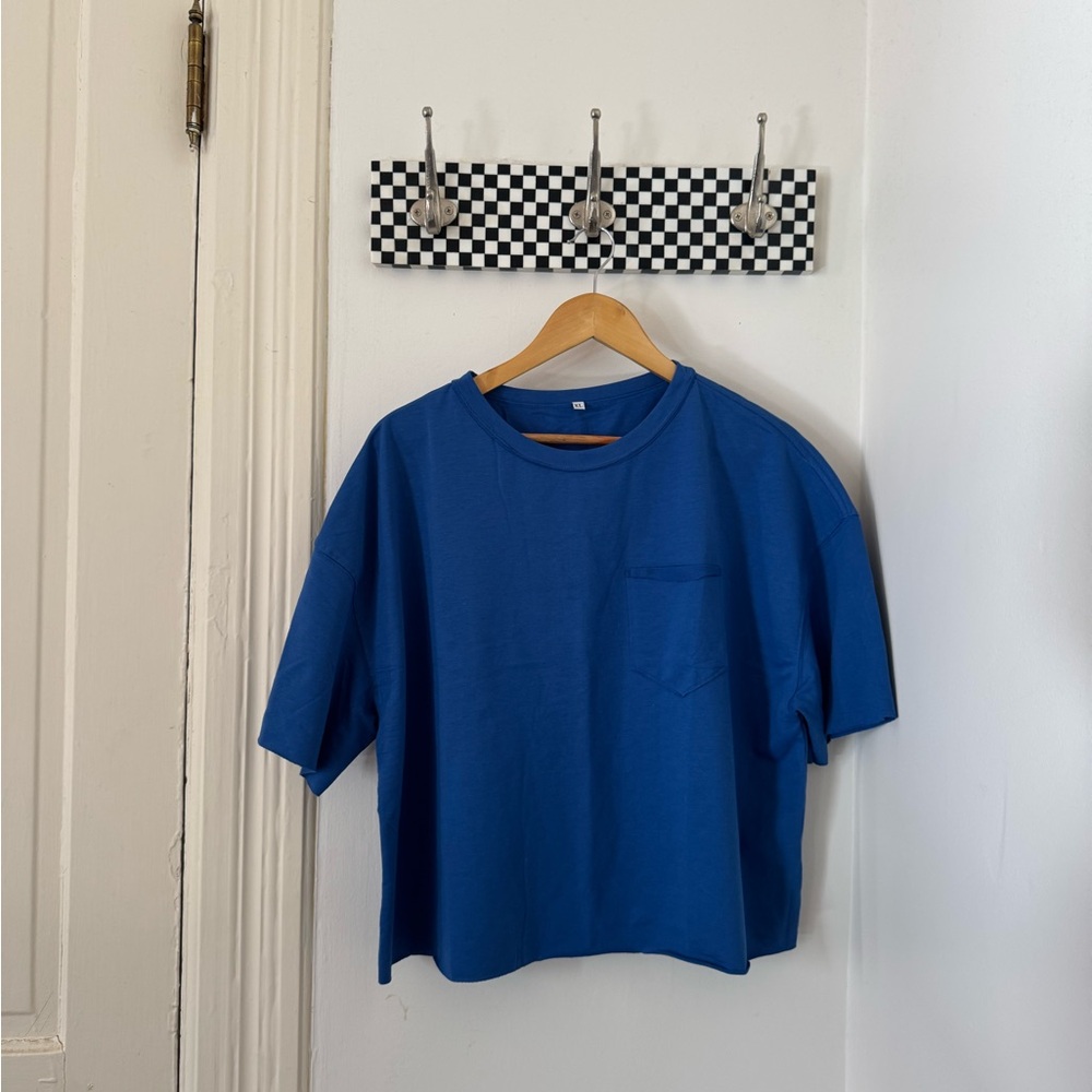 Oversized Short Sleeve Workout Crop Top